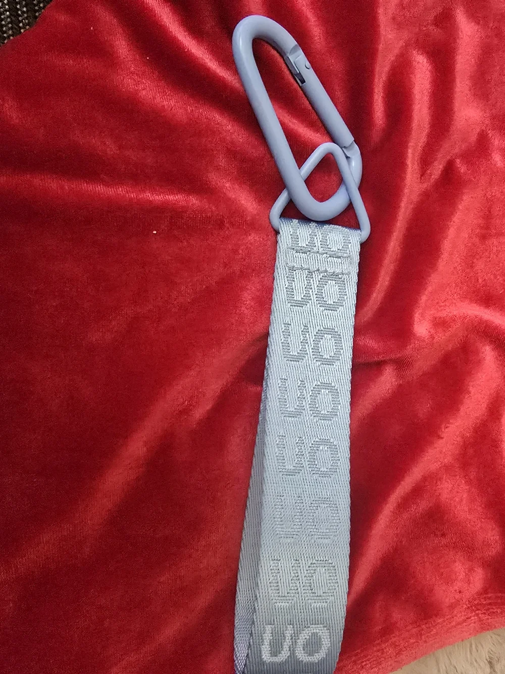 URBAN OUTFITTER Blue Silicone Carabiner Keychain Strap